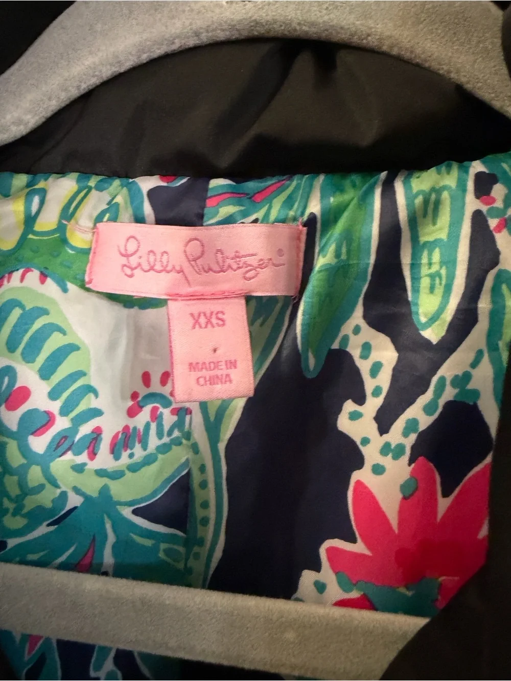Lilly Pulitzer Puffer Vest Women’s Small Black Down Feather Quilted Full Zip XXS
